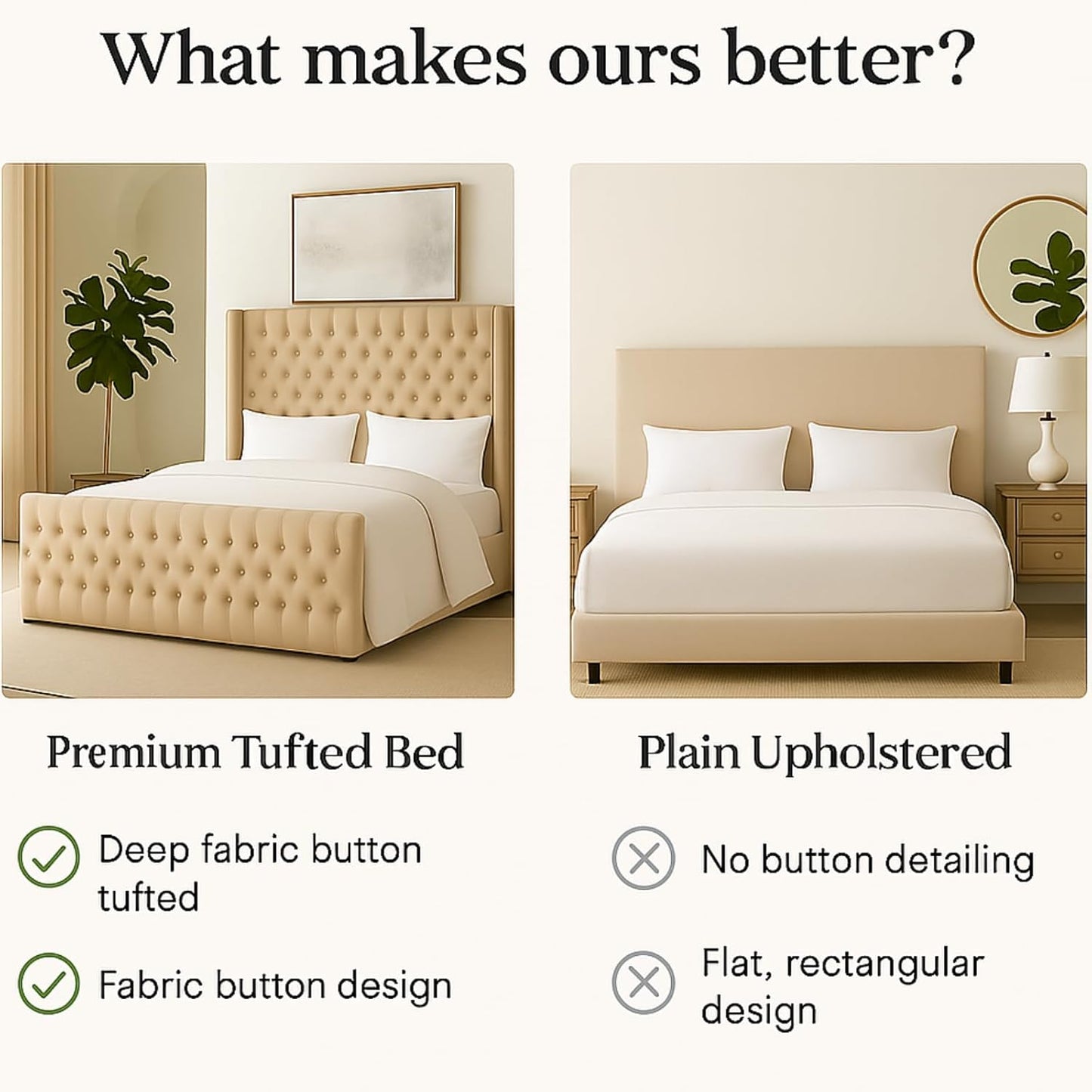 🛏️ Atomic Sleep™️ Luxury Chesterfield Wingback Bed — King Size with Gas Lift Storage